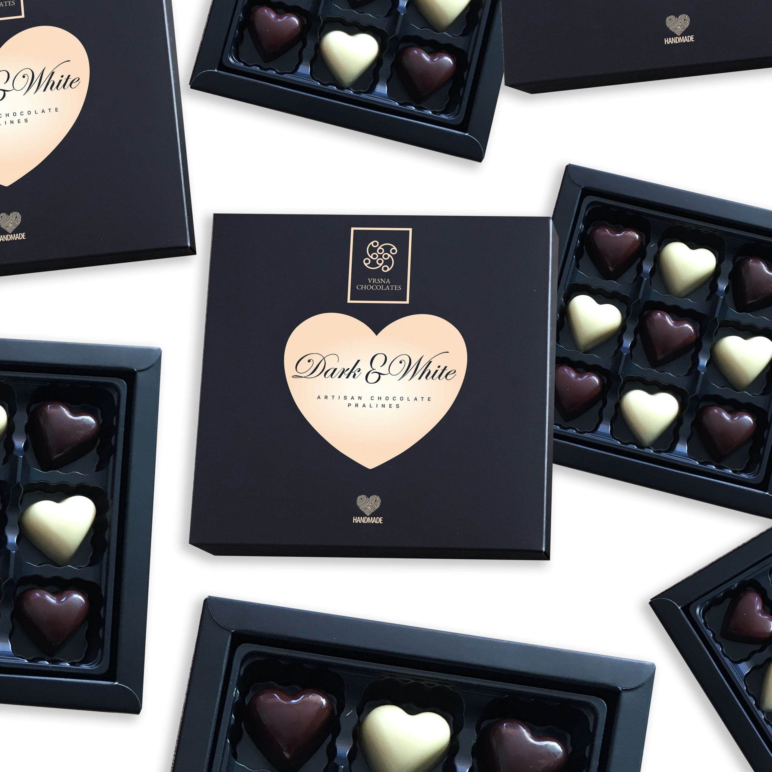 Dark and White praline