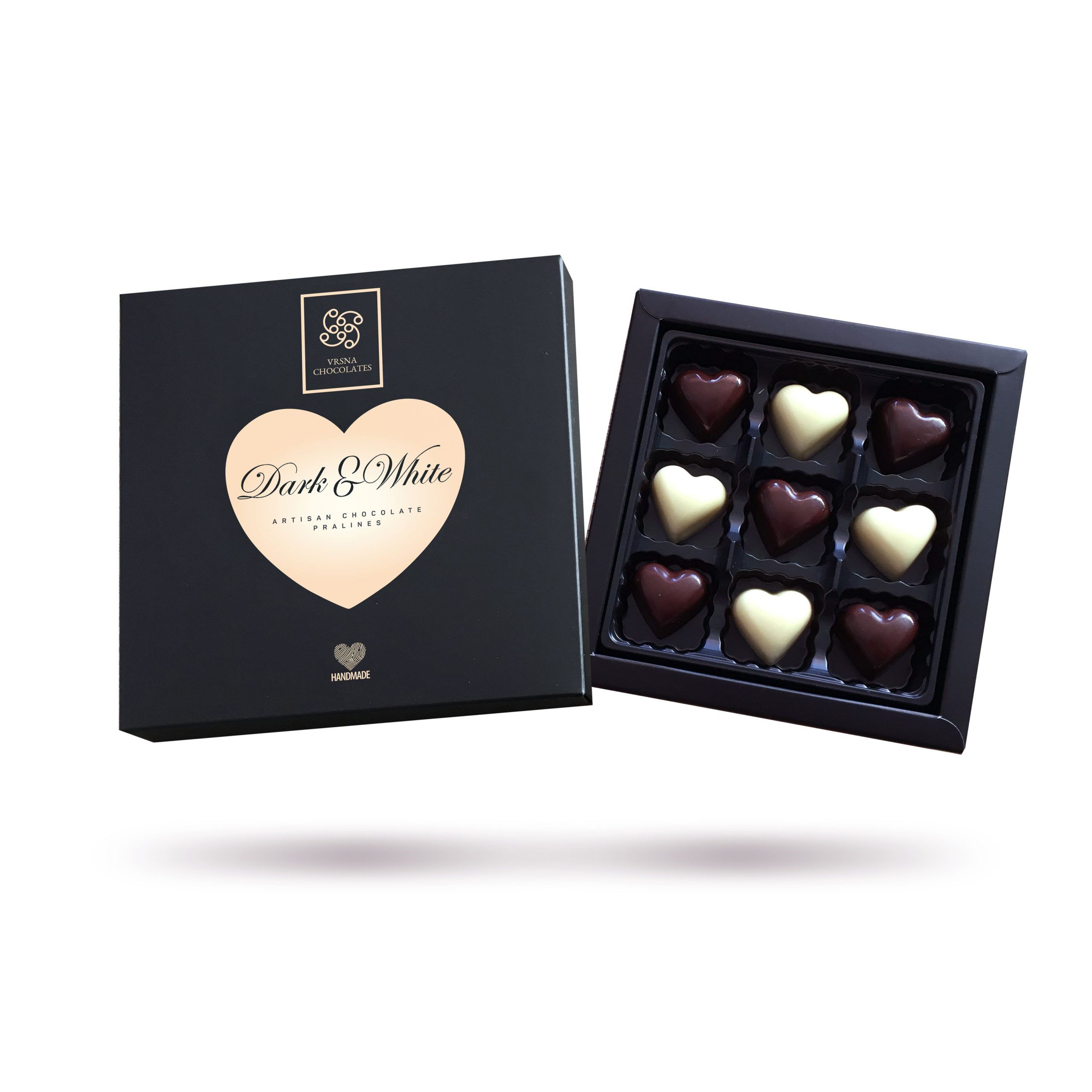 Dark and White pralines