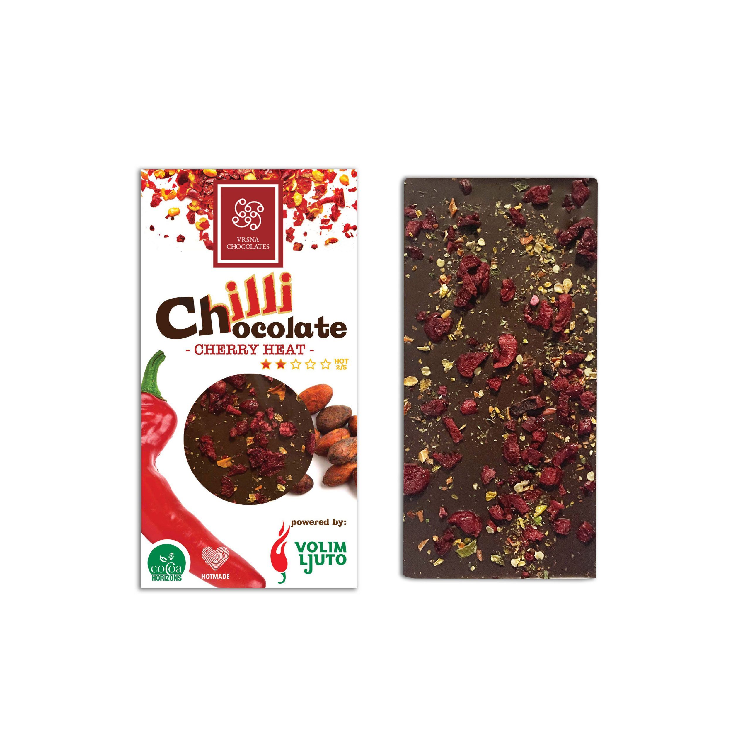 Chilli čokolada s višnjom i čili papričicama