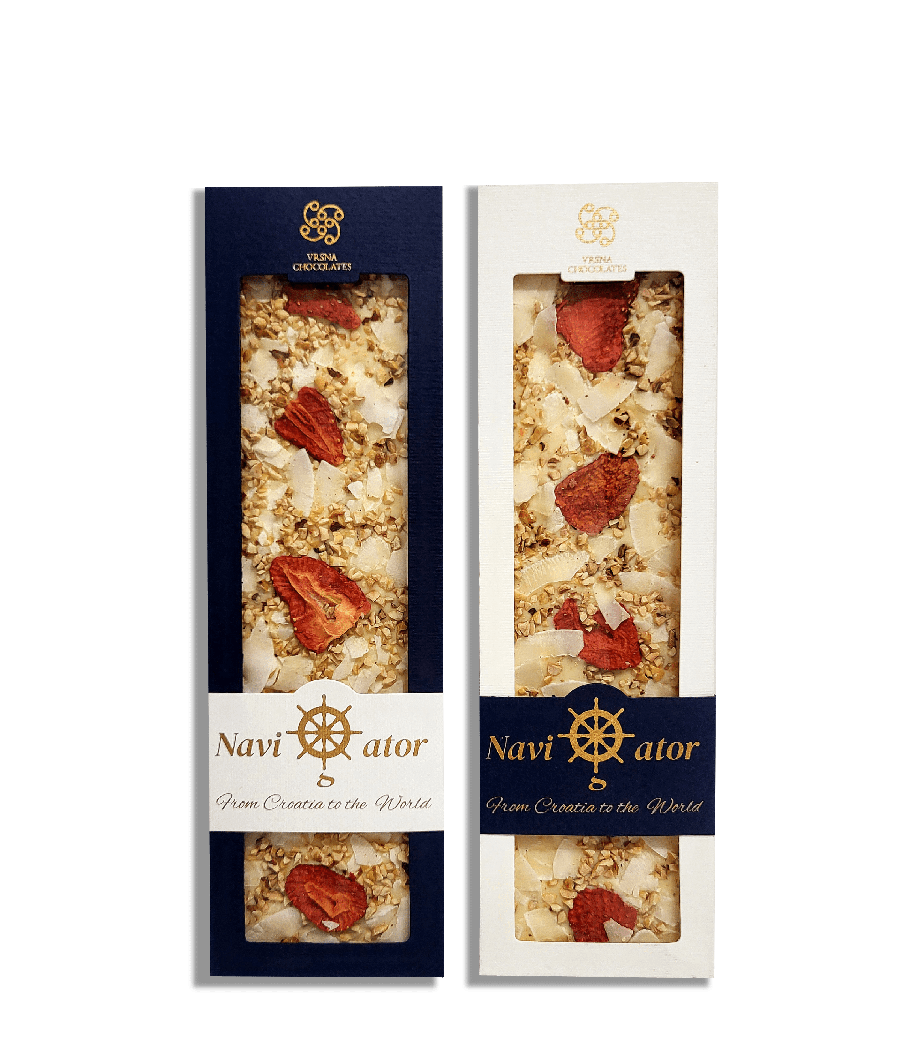 Navigator, bijela - lješnjak, kokos, jagoda, 120g